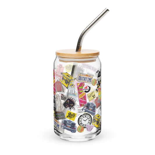 Back to the Future Pattern Can Glass