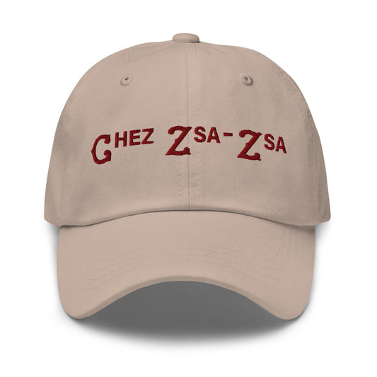 The Phoenician Scheme Chez Zsa-Zsa Logo Embroidered Dad Hat Stone