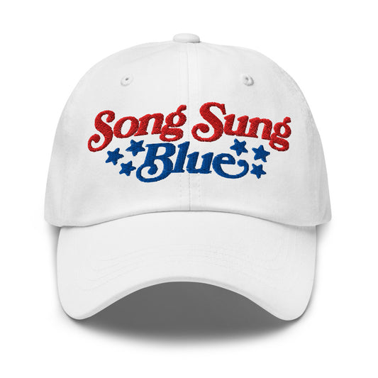 Song Sung Blue Logo Embroidered Hat White