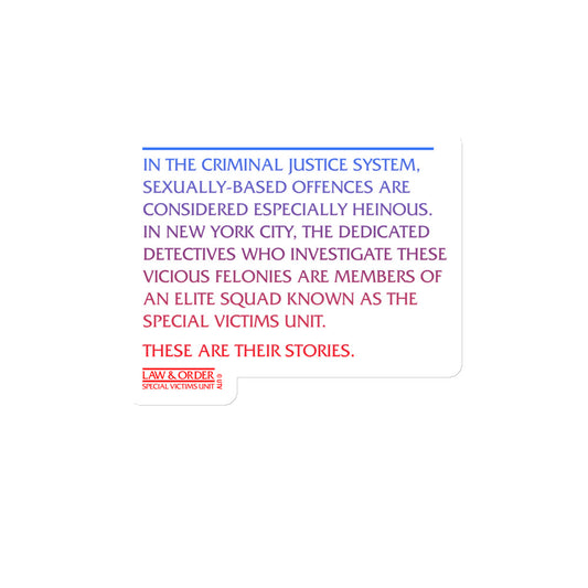 Law & Order: SVU Criminal Justice System Magnet