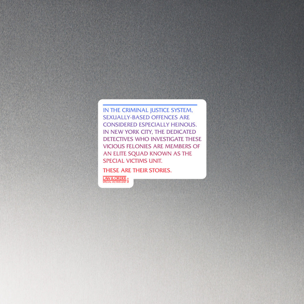 Law & Order: SVU Criminal Justice System Magnet