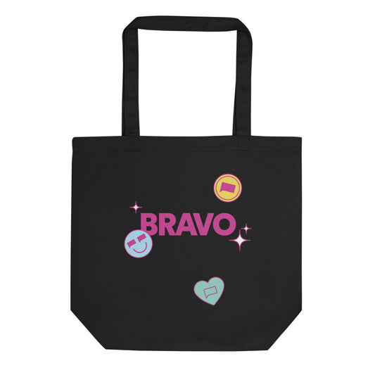 Bravo Gear BravoCon '25 Bravo Logo & Icons Tote Bag Black
