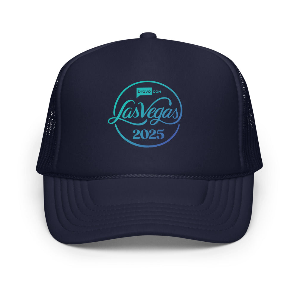 BravoCon '25 Las Vegas Foam Trucker Hat Navy