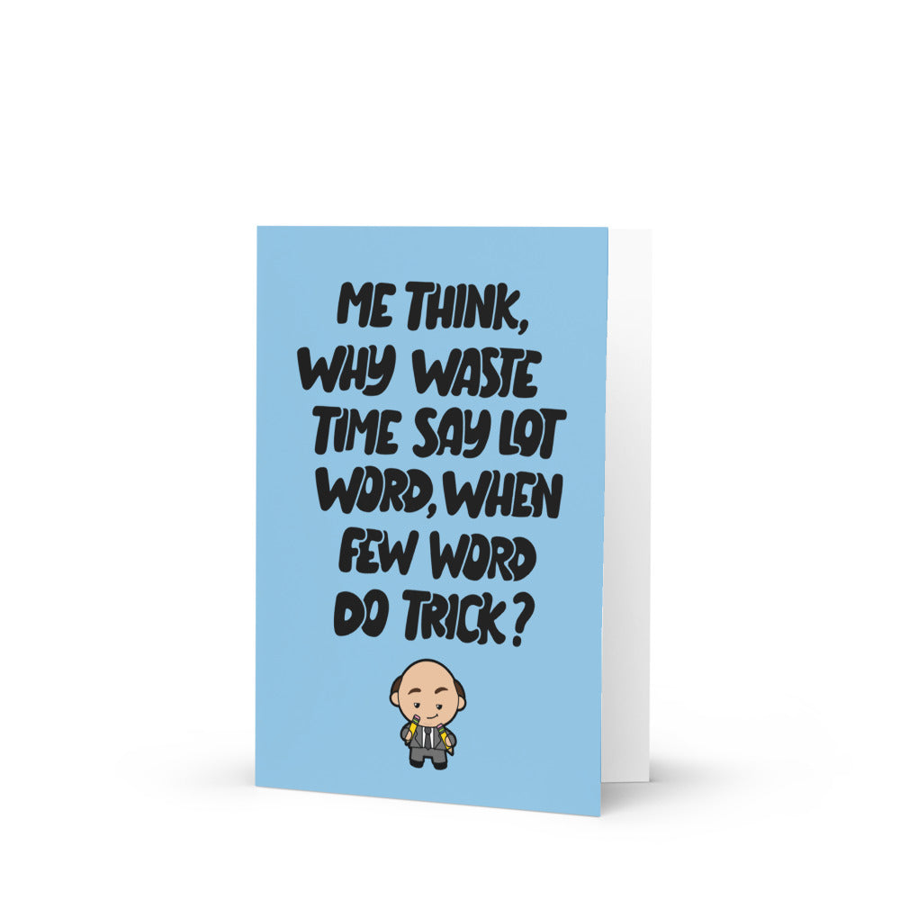 The Office Few Word Do Trick Greeting Card