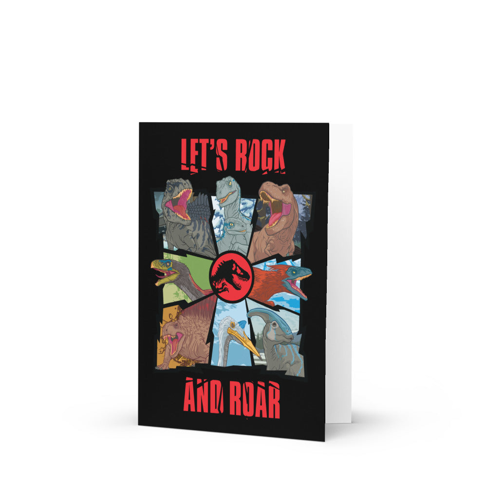 Jurassic Park Let's Rock & Roar Greeting Card