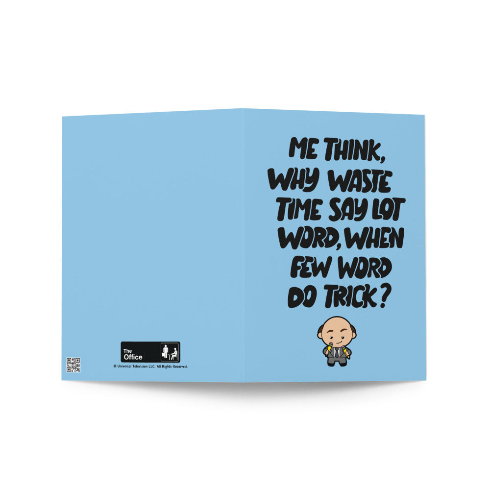 The Office Few Word Do Trick Greeting Card