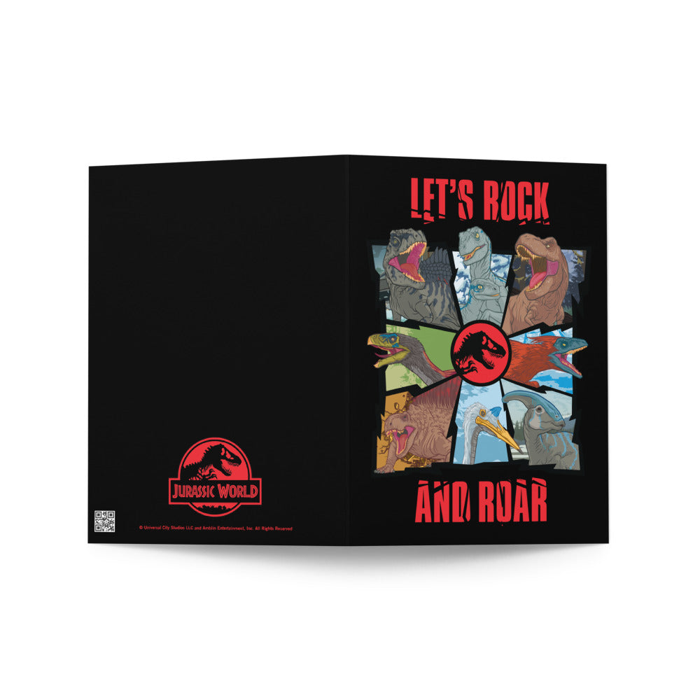 Jurassic Park Let's Rock & Roar Greeting Card