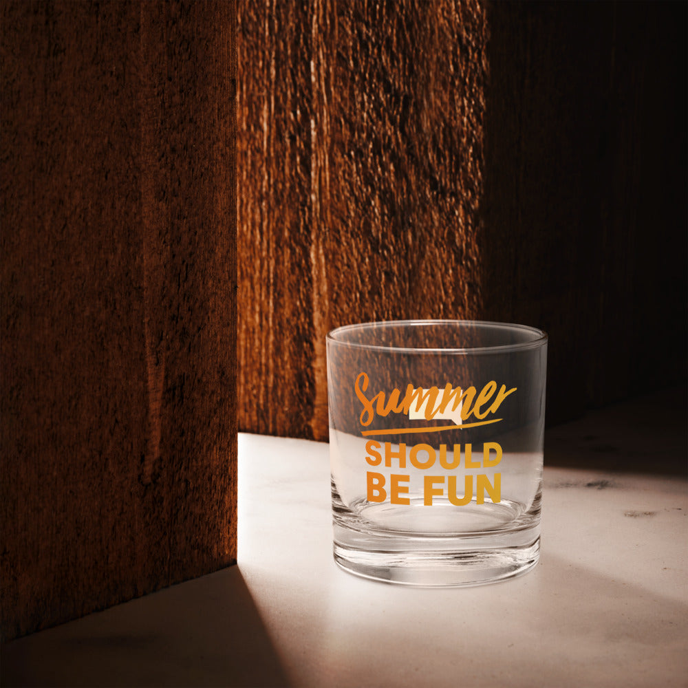 Summer House Summer Should Be Fun Rocks Glass