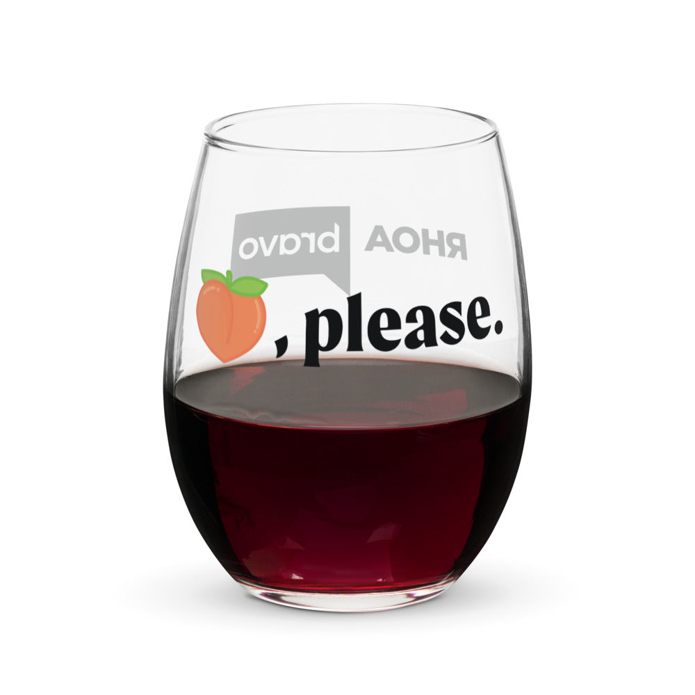 The Real Housewives of Atlanta Peach Please Stemless Wine Glass