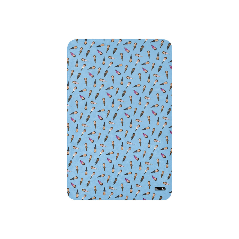 The Office Character Illustration Pattern Sherpa Blanket
