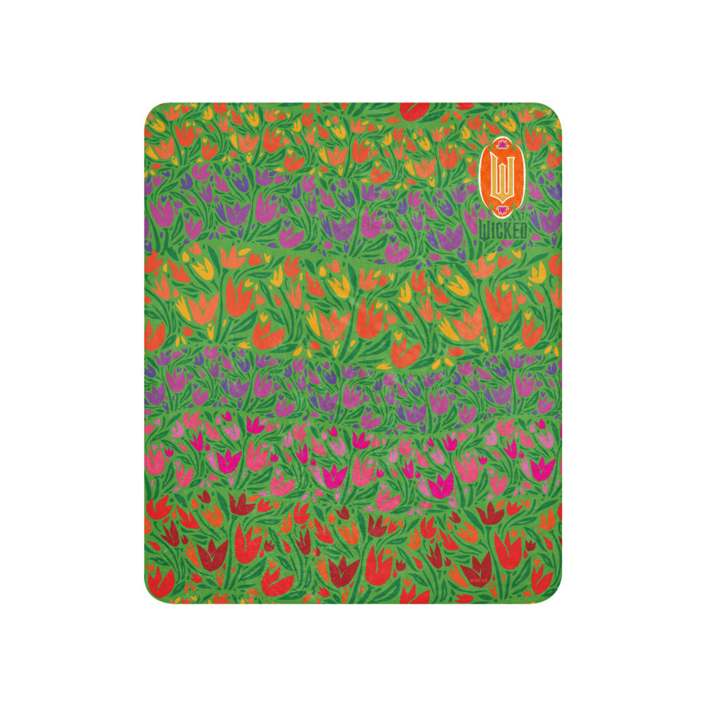 Wicked Munchkinland Tulip Print Premium Sherpa Blanket