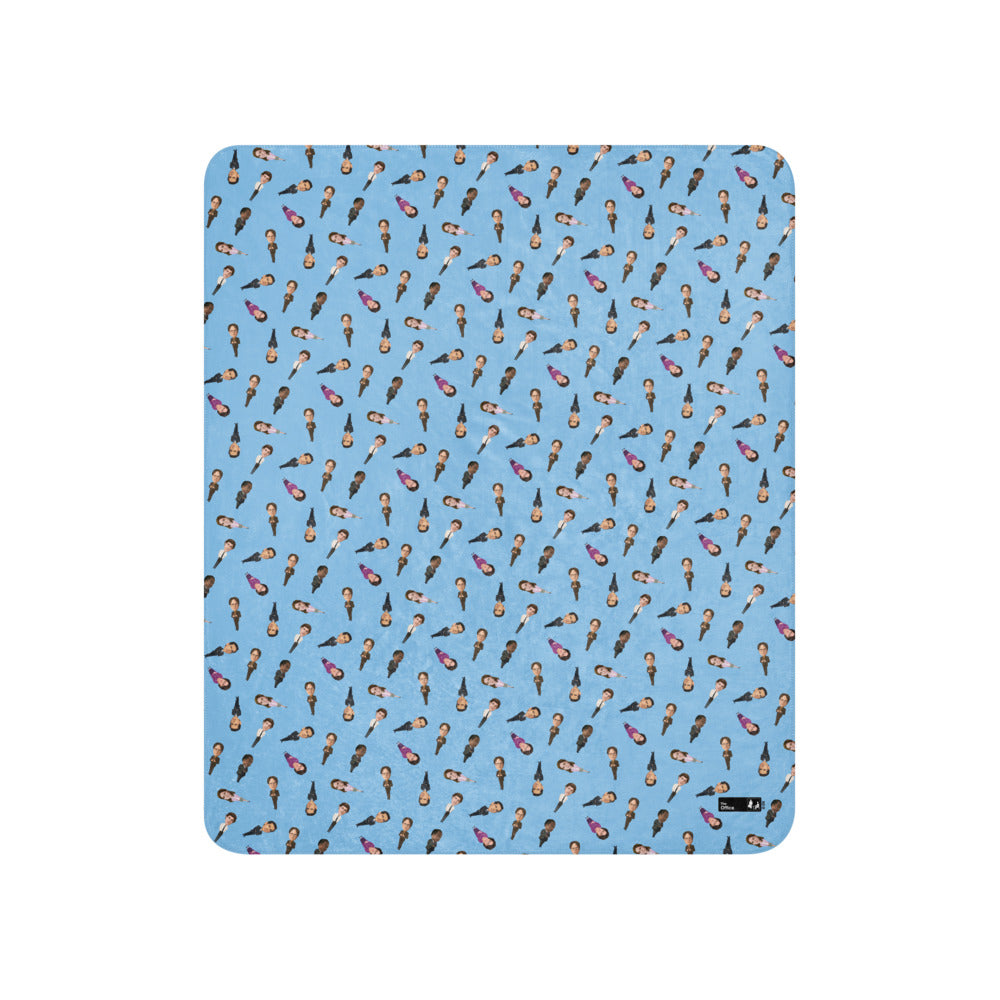 The Office Character Illustration Pattern Sherpa Blanket