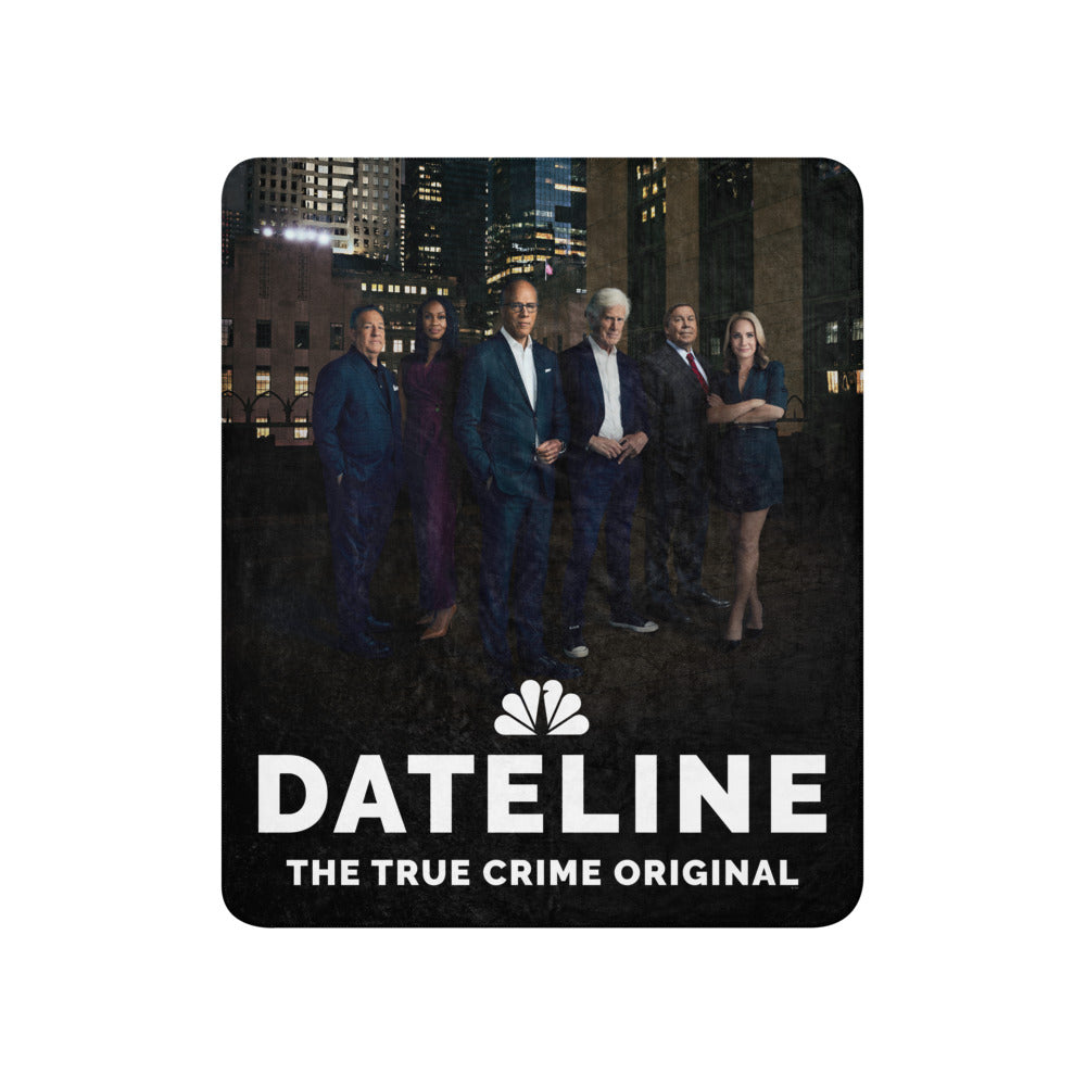 DATELINE News Anchors Sherpa Blanket 50 in x 60 in
