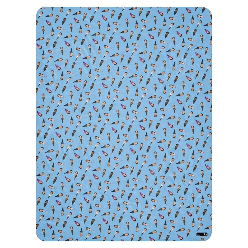 The Office Character Illustration Pattern Sherpa Blanket