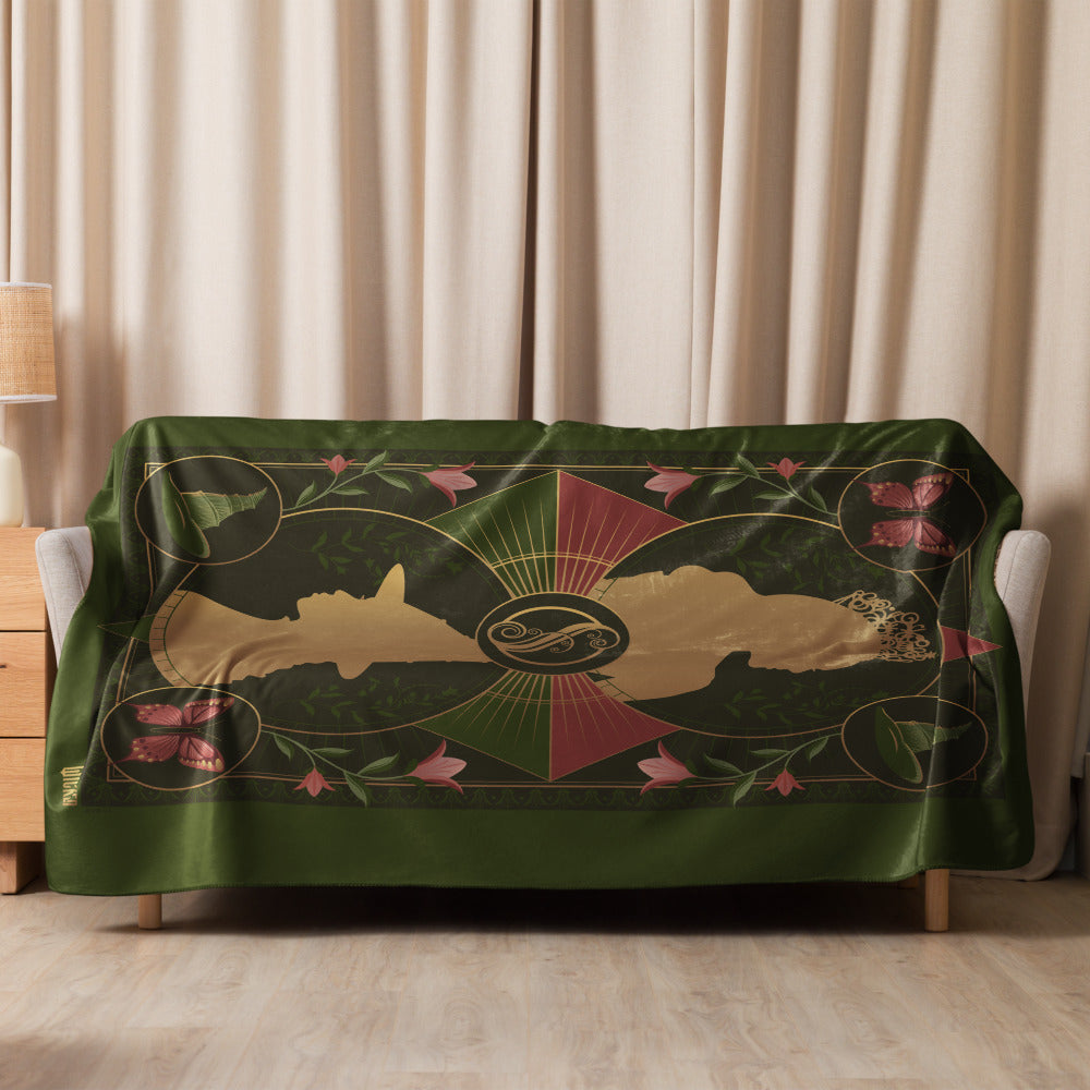 Wicked Enchanted Elements Elphaba & Glinda Sherpa Blanket