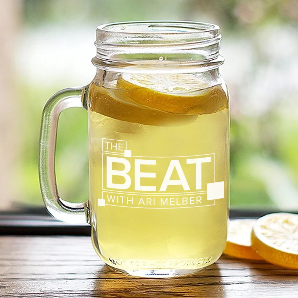 The Beat with Ari Melber Laser Engraved Mason Jar