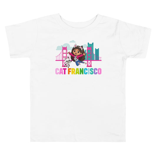 Gabby's Dollhouse The Movie Cat Francisco Toddler T-Shirt White