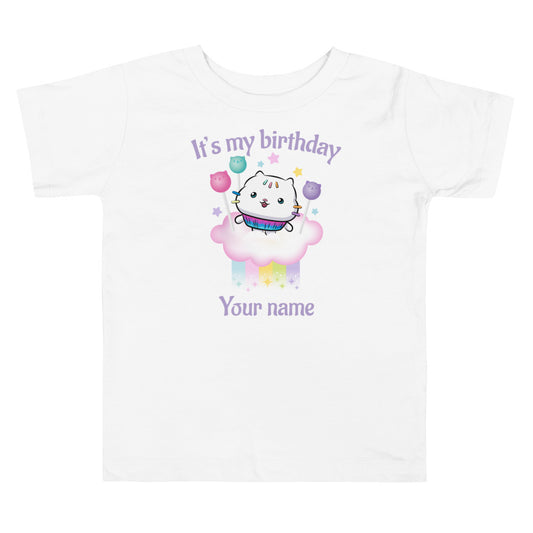 Gabby's Dollhouse The Movie Personalized Birthday Toddler T-Shirt White