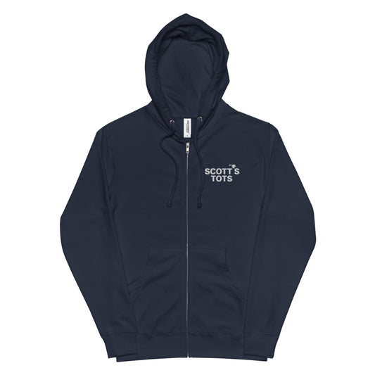 The Office Scott's Tots Embroidered Zip Up Hoodie Navy