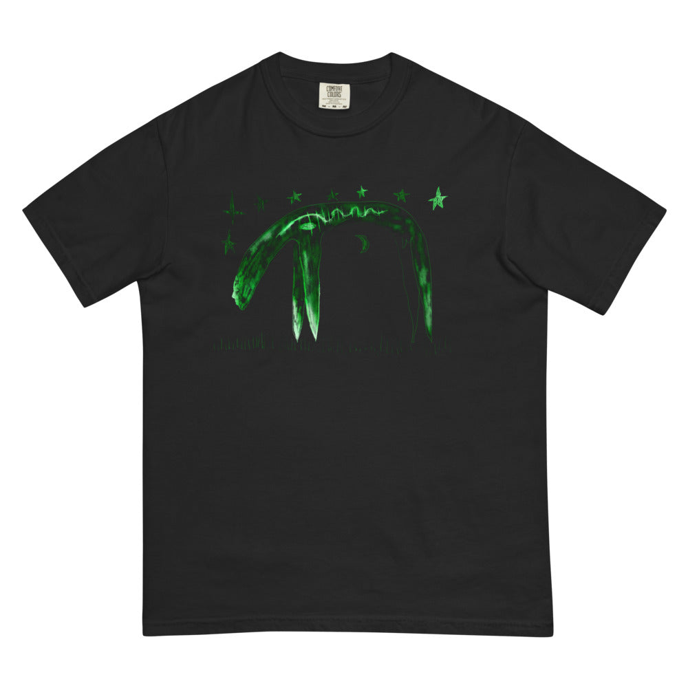 Anemone Drawing Comfort Colors T-Shirt Black