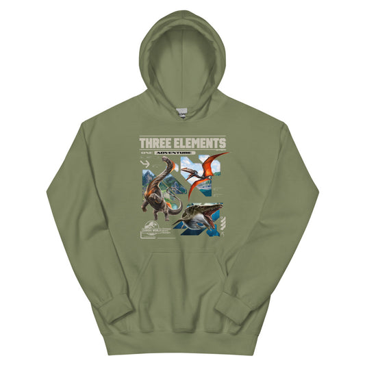 Jurassic World Rebirth 3 Elements Hoodie Military Green