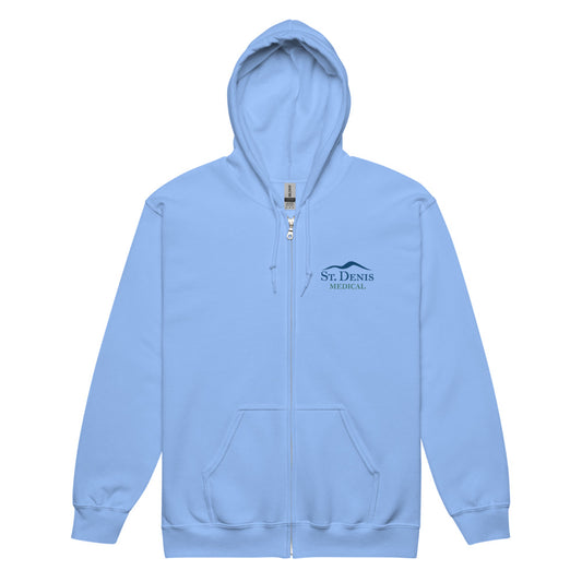 St. Denis Medical Logo Zip-Up Hoodie Carolina Blue