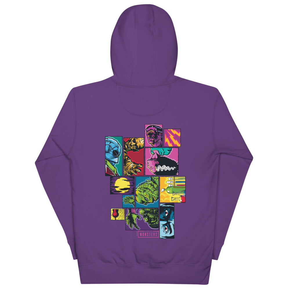 hoodie monsters Universal Monsters Comic Book Hoodie Purple / L