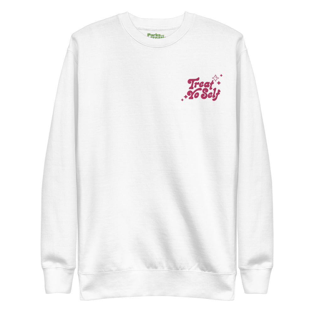 Parks and Recreation Treat Yo Self Embroidered Crewneck