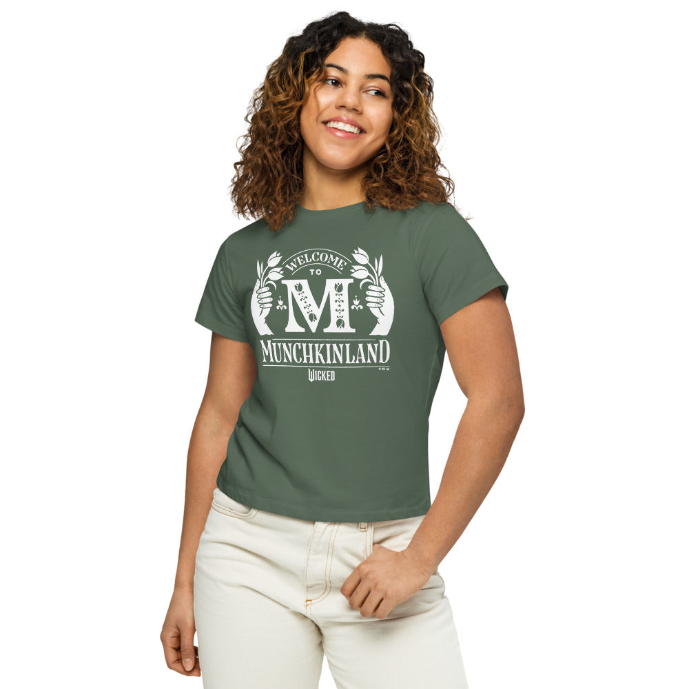 Wicked Welcome to Munchkinland Womens High Waisted Tee