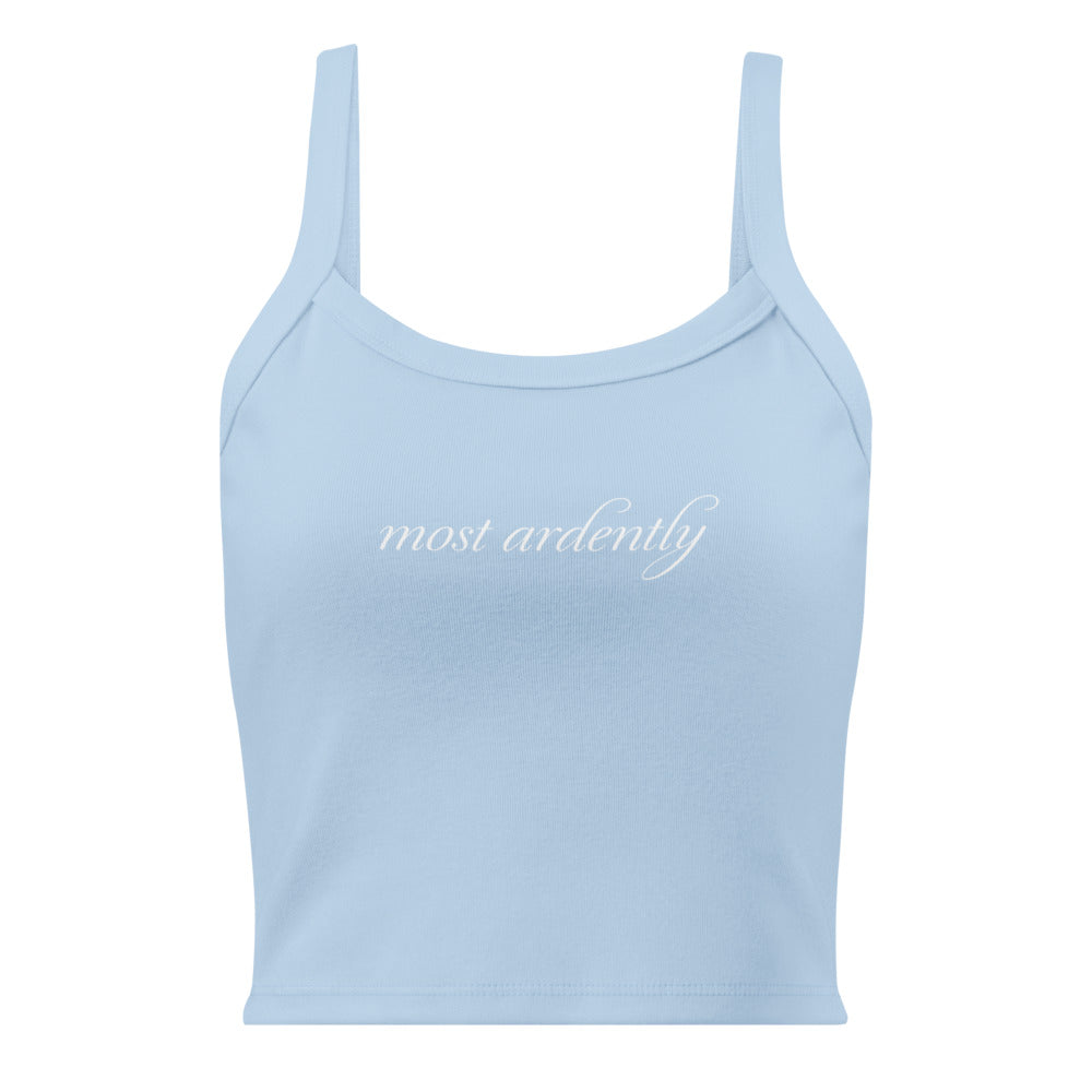 Pride & Prejudice Most Ardently Women's Ribbed Tank Top
