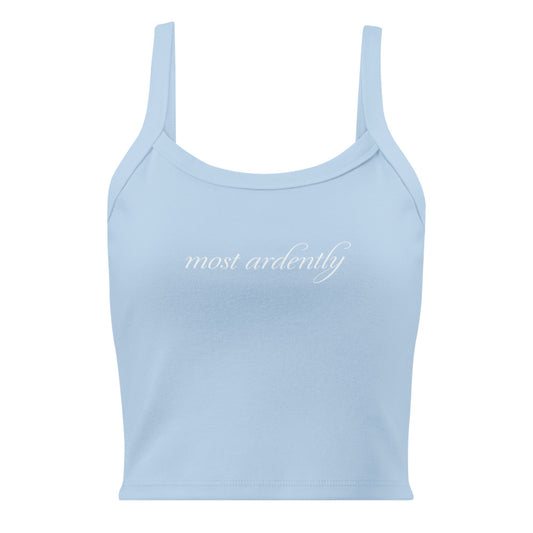 Pride & Prejudice Most Ardently Women's Ribbed Tank Top