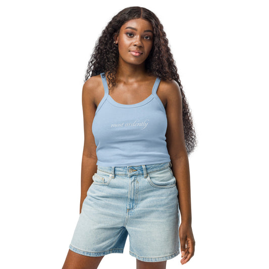 Pride & Prejudice Most Ardently Women's Ribbed Tank Top