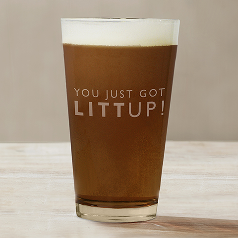 Suits You Just Got Litt Up! Pint Glass