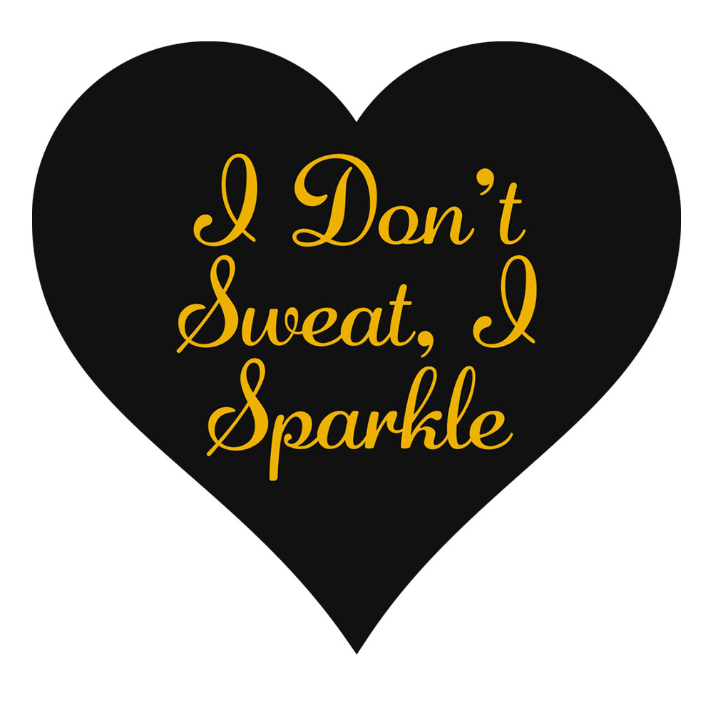 Unbreakable Kimmy Schmidt I Don't Sweat I Sparkle White and Black Mug