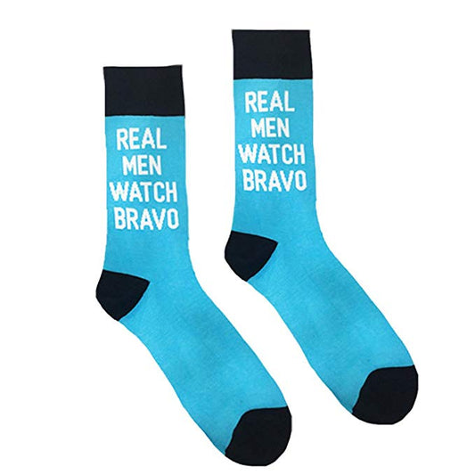 Real Men Watch Bravo Custom Knit Socks