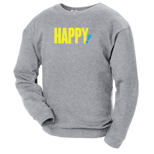 Happy! Logo Adult Fleece Crew Sweatshirt