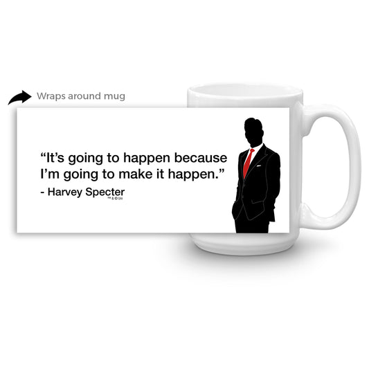 Suits "It's Going to Happen" White Mug