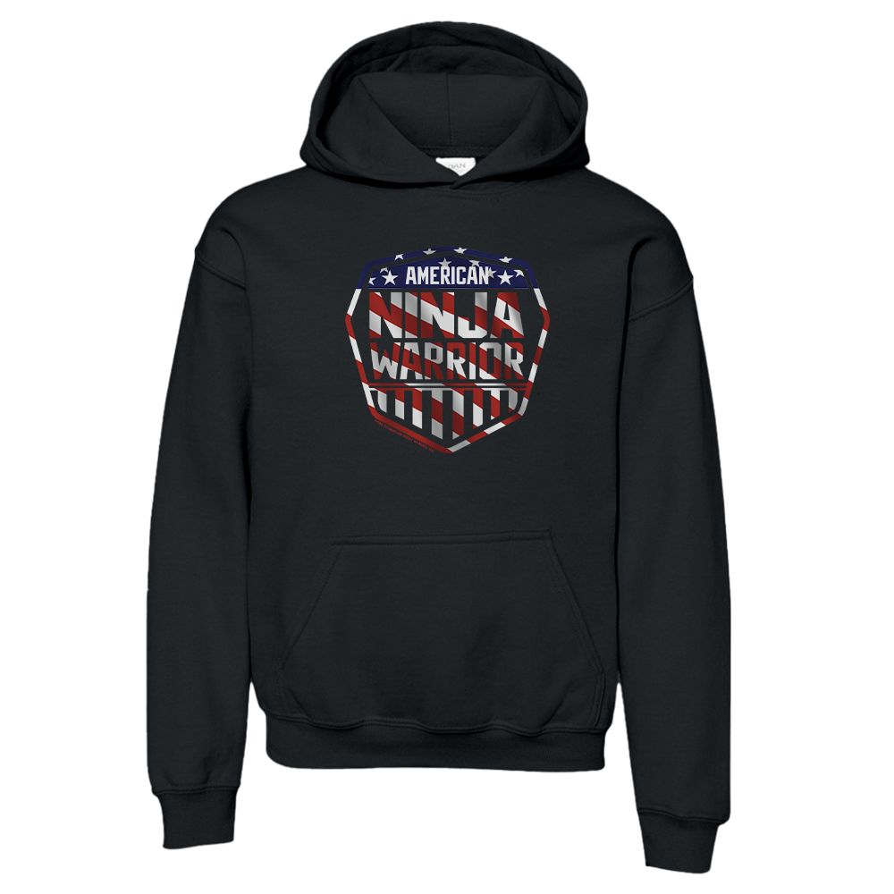 American Ninja Warrior Stripe Logo Youth Hooded Sweatshirt
