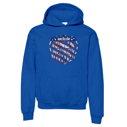 American Ninja Warrior Stripe Logo Youth Hooded Sweatshirt