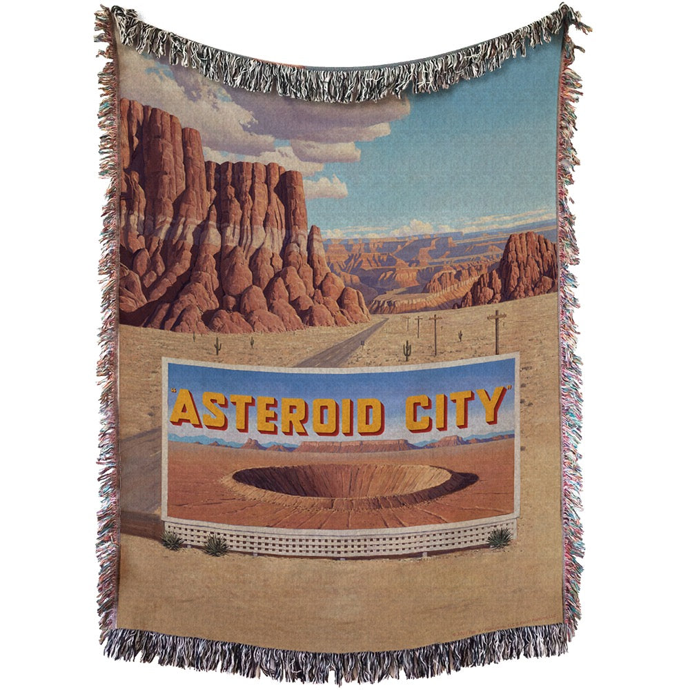 Asteroid City Poster Woven Blanket