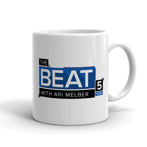 The Beat with Ari Melber 5th Anniversary White Mug