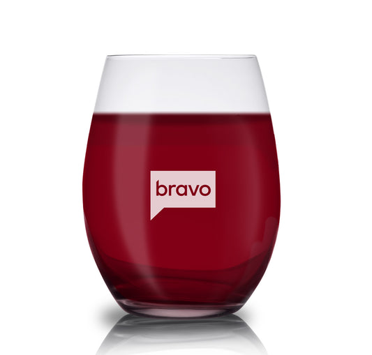 Bravo Busy Watching Bravo Laser Engraved Stemless Wine Glass - Set of 2