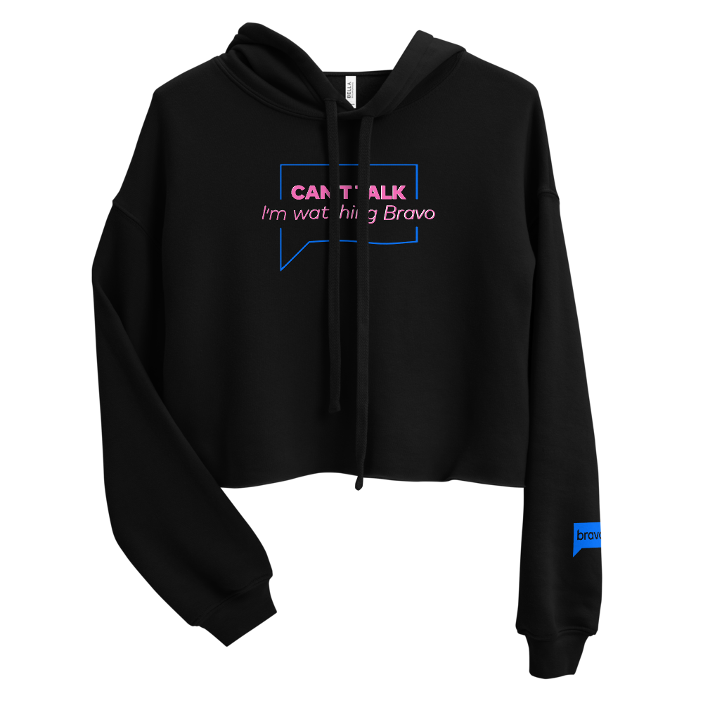 Bravo Can't Talk Women's Fleece Crop Hoodie