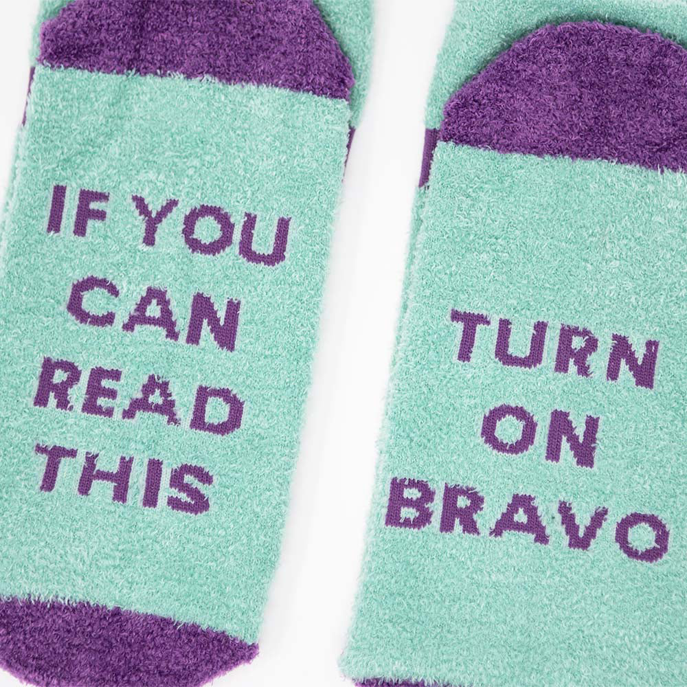 If You Can Read This Turn on Bravo Fuzzy Socks