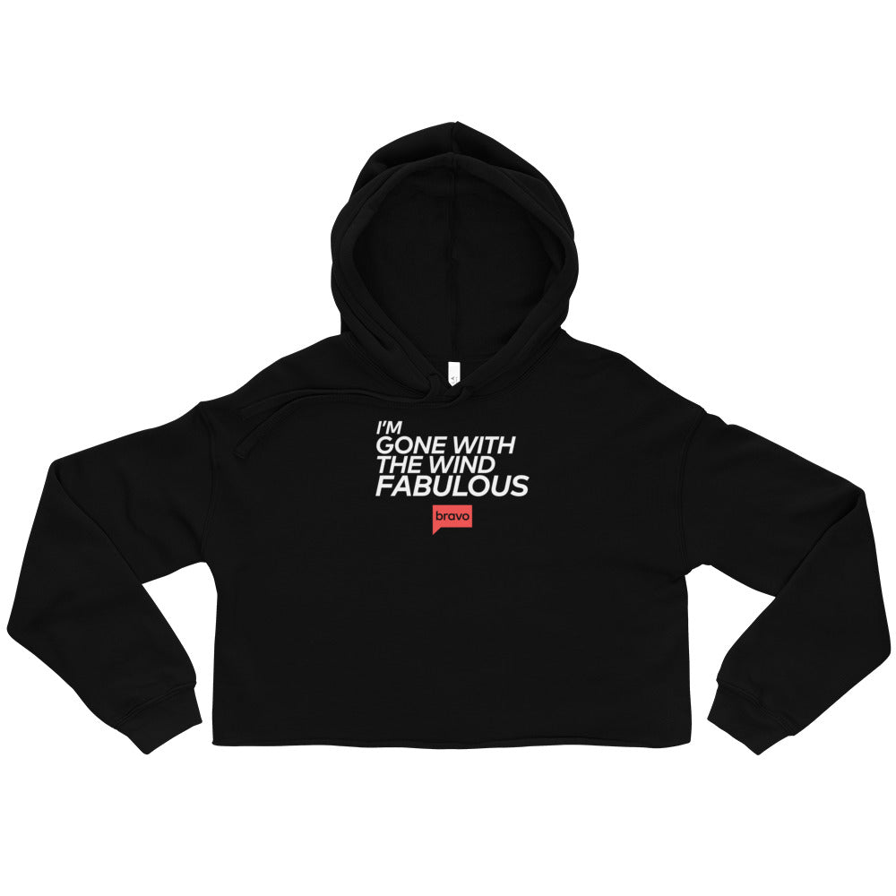 Bravo Gear I'm Gone With The Wind Fabulous Women's Fleece Crop Hooded Sweatshirt