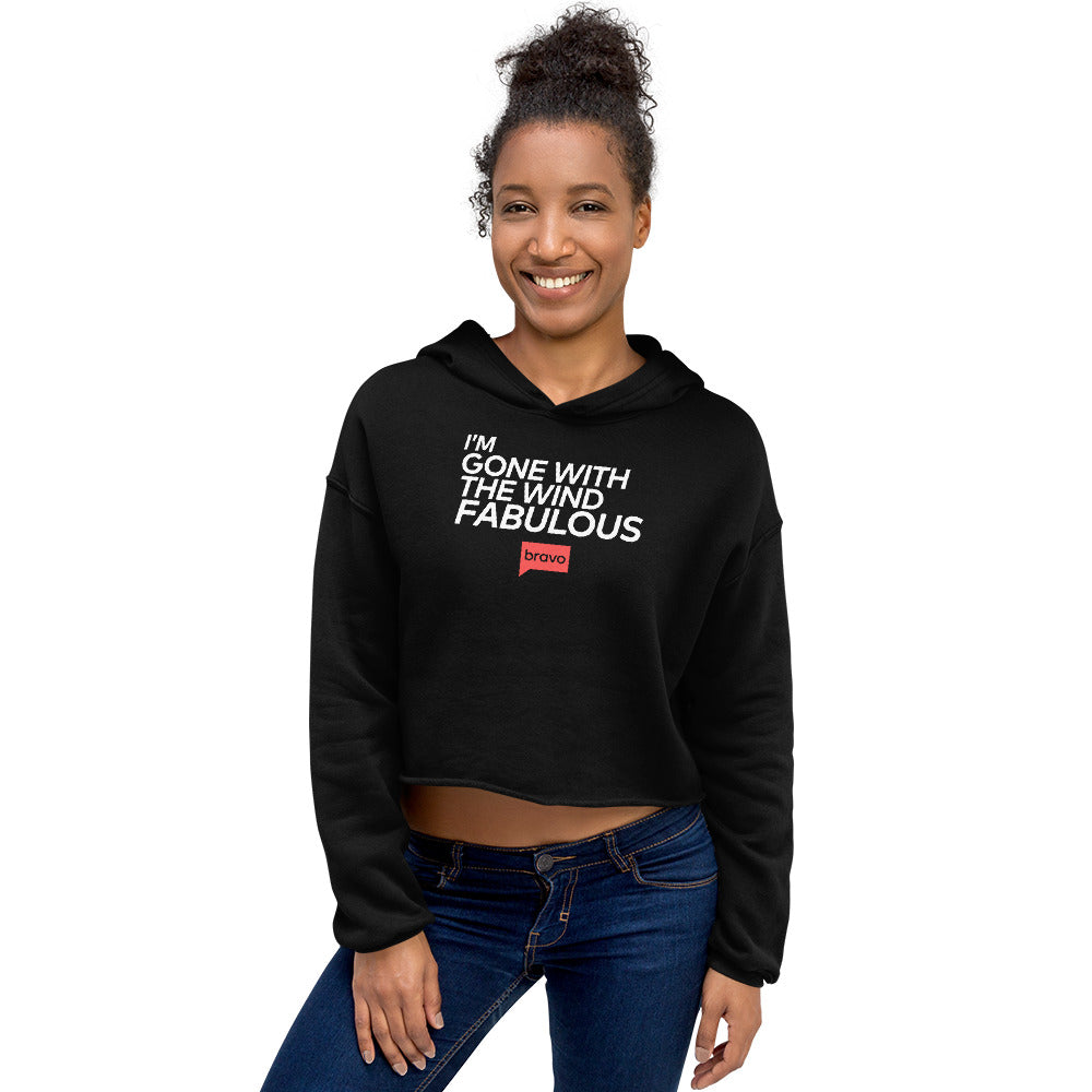Bravo Gear I'm Gone With The Wind Fabulous Women's Fleece Crop Hooded Sweatshirt
