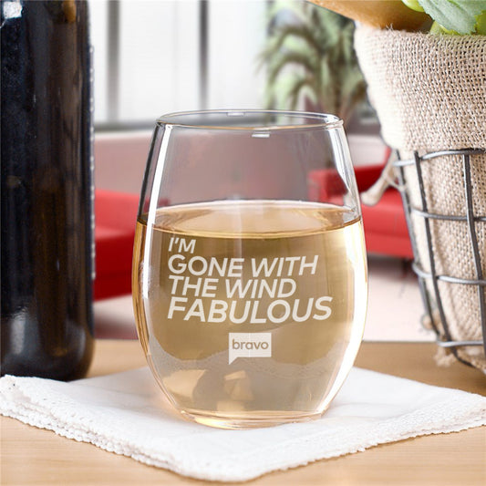 Bravo Gear I'm Gone With The Wind Fabulous Laser Engraved Stemless Wine Glass