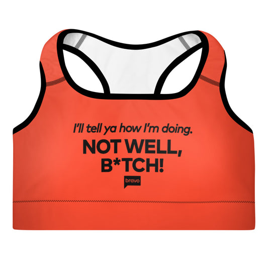 Bravo Gear Bravo How am I Doing? Red  All-Over Print Sports Bra