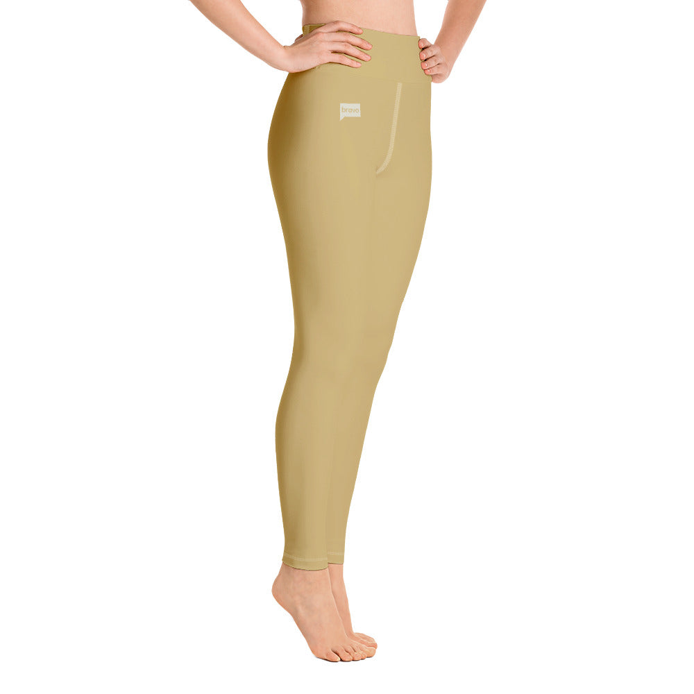 Bravo Gear Bravo Logo Yellow Yoga Leggings