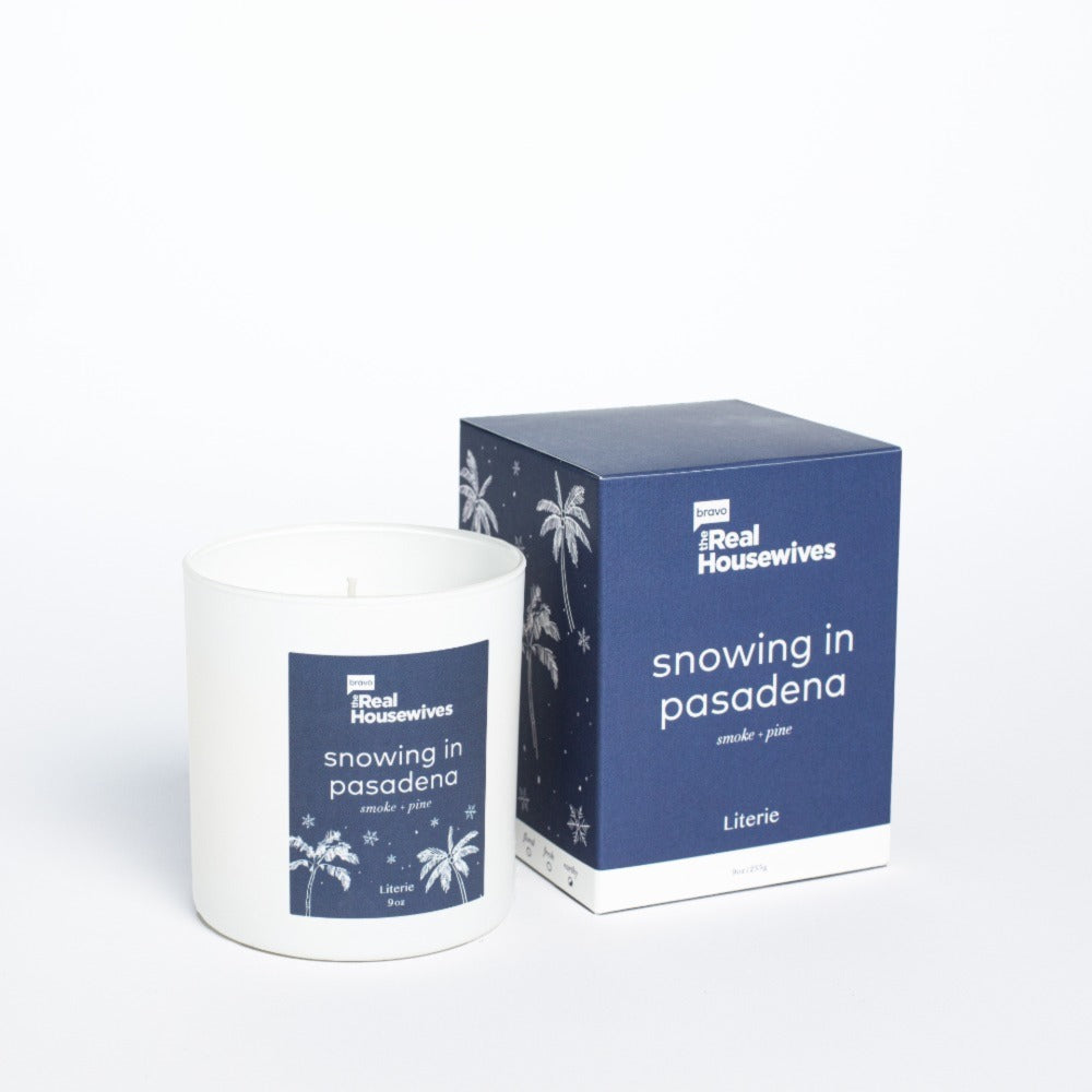 Snowing in Pasadena Smoke and Pine Candle